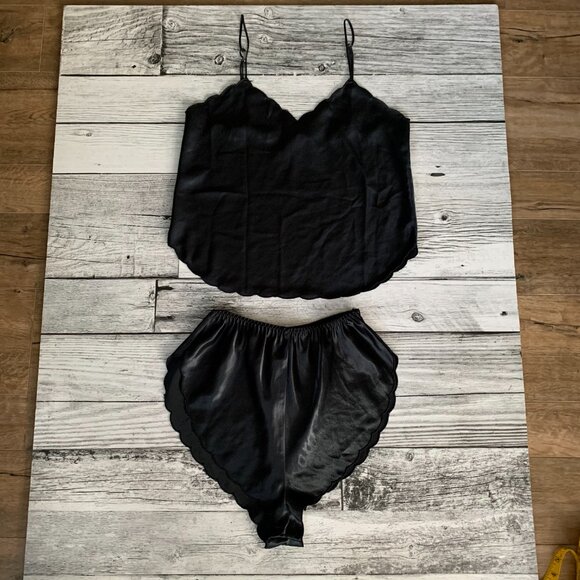 Vintage 90s Vanity Fair Silky Satin Cami Shorts Lingerie Sleepwear Loungewear - Picture 5 of 16